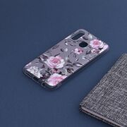 Husa samsung galaxy a20e marble series, techsuit - bloom of ruth gray