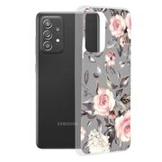 Husa samsung galaxy a52 5g marble series, techsuit - bloom of ruth gray