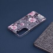 Husa samsung galaxy s21 fe marble series, techsuit - bloom of ruth gray