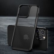 Husa iphone 14 pro carbonfuse, techsuit - negru