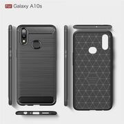 Husa samsung galaxy a10s / m01s, carbon silicone, techsuit - negru