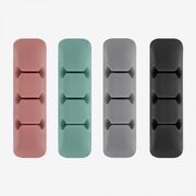 [Pachet 4x] Organizator cabluri Ringke Silicone Assorted Colors Autoadeziv Birou - ACOR0001 - Multicolour