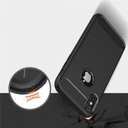 Husa iphone x / xs, carbon, techsuit - negru