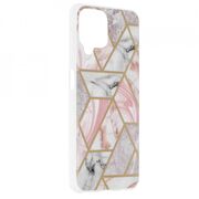 Husa samsung galaxy a22 4g marble series, techsuit - pink hex