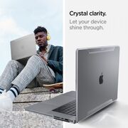 Husa laptop macbook pro 14 (2021 / 2022), spigen thin fit - crystal clear