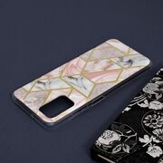 Husa samsung galaxy a03s marble series, techsuit - pink hex