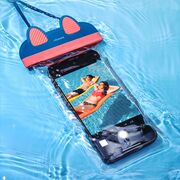 Husa subacvatica telefon USAMS, waterproof IPX8, 7", roz, US-YD010