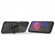 Husa huawei p40 lite 5g cu inel, techsuit silicone shield - negru