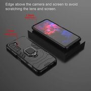 Husa huawei p40 lite 5g cu inel, techsuit silicone shield - negru