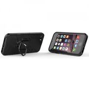 Husa iphone 5 / 5s cu inel, techsuit silicone shield - negru