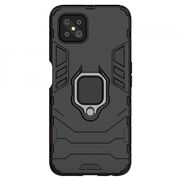 Husa oppo reno 4 z cu inel, techsuit silicone shield - negru