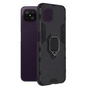 Husa oppo reno 4 z cu inel, techsuit silicone shield - negru