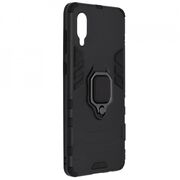 Husa samsung galaxy a02 / m02 cu inel, techsuit silicone shield - negru