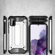 Husa samsung galaxy a02 / m02 din plastic dur, techsuit hybrid armor - negru