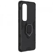 Husa xiaomi mi 10s cu inel, techsuit silicone shield - negru