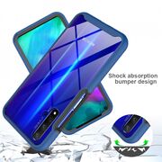 [pachet 360°] husa + folie huawei nova 5t / honor 20, techsuit defense - negru