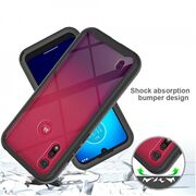 [pachet 360°] husa + folie motorola moto e6s / e6i, techsuit defense - black