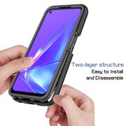 [pachet 360°] husa + folie oppo a72, techsuit defense - black