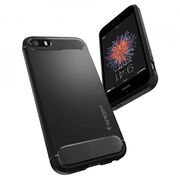 Bumper iphone 5 / 5s / se, rugged armor spigen - negru