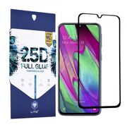 Folie de sticla samsung galaxy a40 / a01, 2.5d fullglue lito - negru