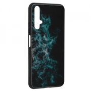 Husa huawei nova 5t / honor 20 cu sticla securizata, techsuit glaze - blue nebula