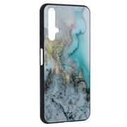 Husa huawei nova 5t / honor 20 cu sticla securizata, techsuit glaze - blue ocean