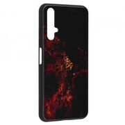 Husa huawei nova 5t / honor 20 cu sticla securizata, techsuit glaze - red nebula