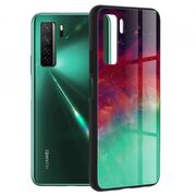 Husa huawei p40 lite 5g cu sticla securizata, techsuit glaze - fiery ocean