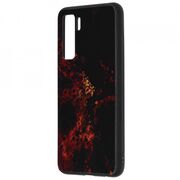 Husa huawei p40 lite 5g cu sticla securizata, techsuit glaze - red nebula