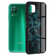 Husa huawei p40 lite cu sticla securizata, techsuit glaze - blue nebula