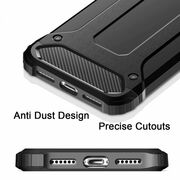 Husa iphone 4 / 4s din plastic dur, techsuit hybrid armor - negru