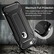 Husa iphone 4 / 4s din plastic dur, techsuit hybrid armor - negru