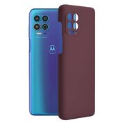 Husa motorola moto g100 / edge s din silicon moale, techsuit soft edge - plum violet