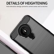 Husa nokia 1.4, carbon silicone, techsuit - negru