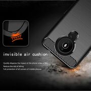 Husa nokia 1.4, carbon silicone, techsuit - negru