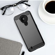 Husa nokia 1.4, carbon silicone, techsuit - negru