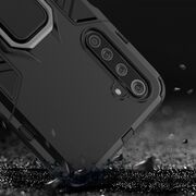 Husa realme 6 / 6s cu inel, techsuit silicone shield - negru