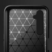 Husa realme 6 pro, carbon silicone, techsuit - negru