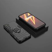 Husa realme 6 pro cu inel, techsuit silicone shield - negru