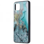 Husa samsung galaxy f62 / m62 cu sticla securizata, techsuit glaze - blue ocean