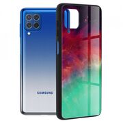 Husa samsung galaxy f62 / m62 cu sticla securizata, techsuit glaze - fiery ocean