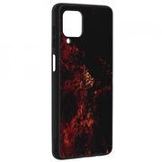 Husa samsung galaxy f62 / m62 cu sticla securizata, techsuit glaze - red nebula