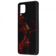 Husa samsung galaxy f62 / m62 cu sticla securizata, techsuit glaze - red nebula