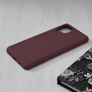 Husa samsung galaxy f62 / m62 din silicon moale, techsuit soft edge - plum violet