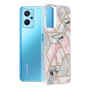Husa realme 9i / oppo a36 / oppo a76 marble series, techsuit - pink hex