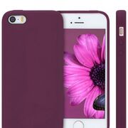 Husa iphone 5 / 5s din silicon moale, techsuit soft edge - plum violet