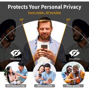 Folie Sticla Securizata PRIVACY pentru Apple IPhone 14, 0.33mm, 9H, margini negre