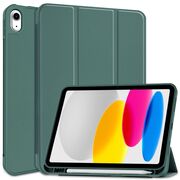 Husa iPad 10 2022 10.9 inch cu suport Apple Pen si functie stand, Dark Green