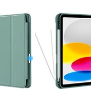 Husa iPad 10 2022 10.9 inch cu suport Apple Pen si functie stand, Dark Green
