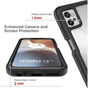[Pachet 360°] Husa + folie Motorola Moto G32, E32s Techsuit Defense, negru